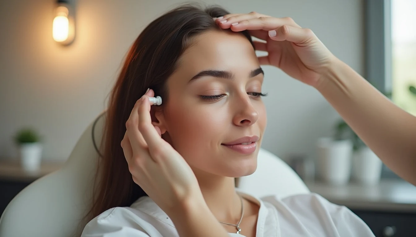 Dermatoloji kliniğinde alopesi areata tedavisi saçlı deri uygulaması