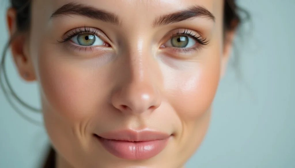 Gözenek küçültme işlemi sonrası pürüzsüz cilt görünümü, dermatolojik değerlendirme